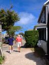 Best friends: Larry and Tom walking the lanes of Siasconset.